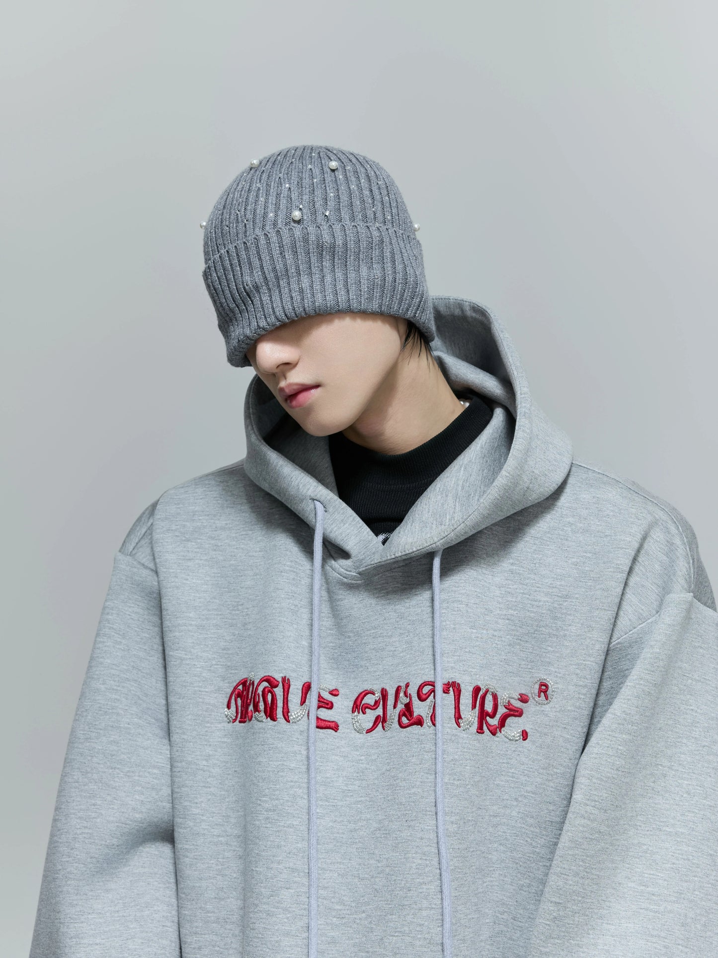 Beaded Embroidery Oversize Hoodie WN21696