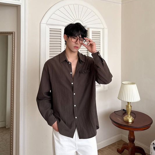 Wrinkle Pocket Long Sleeve Shirt WN25003