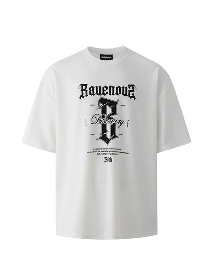 Letter Print Oversize Short Sleeve T-Shirt WN20267