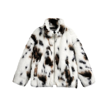 Thick Fake Furry Oversize Jacket WN10947