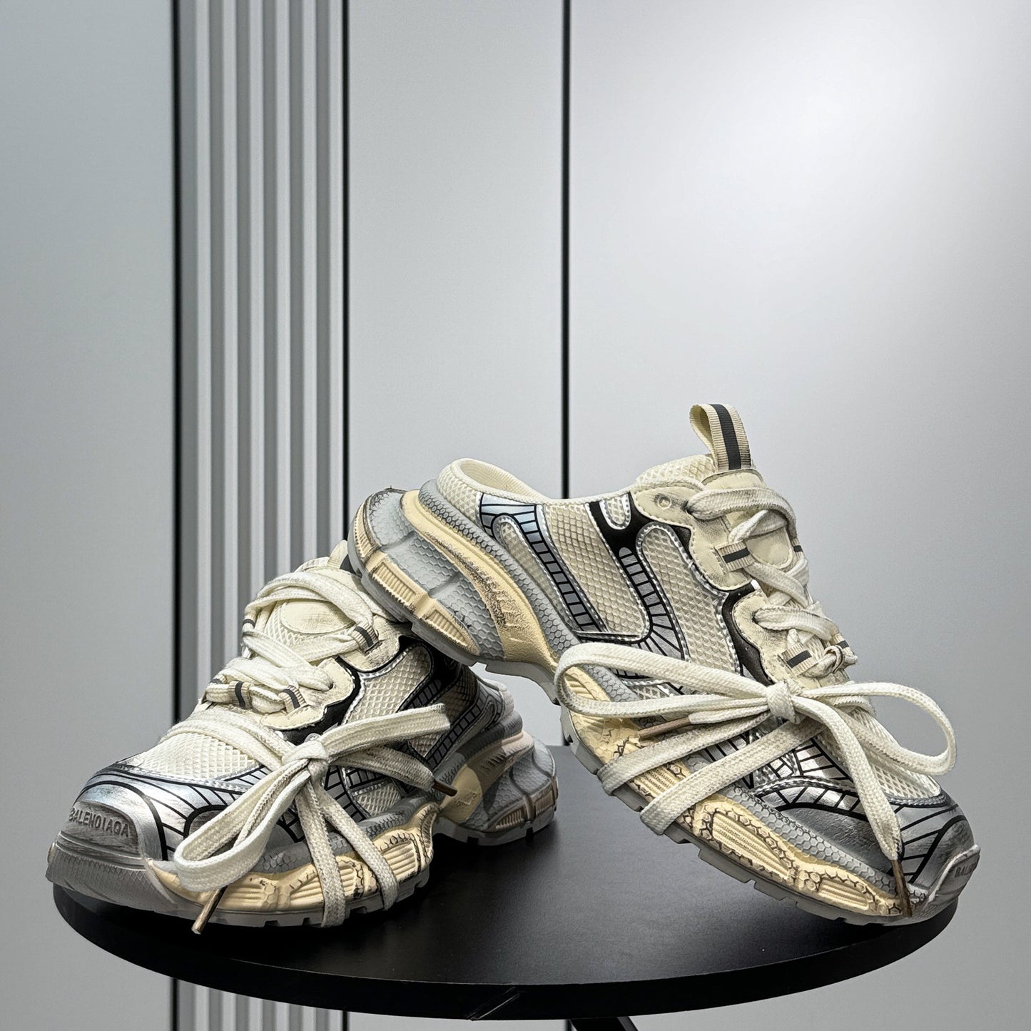 Metallic Panel Rope Lace Slip-On Shoes WN24630