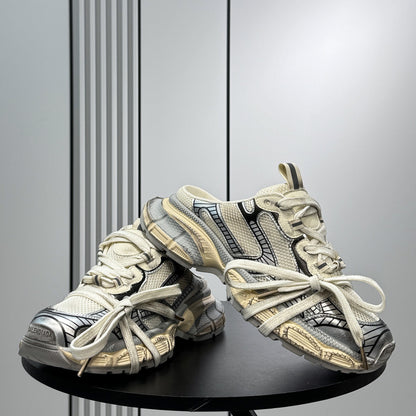 Metallic Panel Rope Lace Slip-On Shoes WN24630