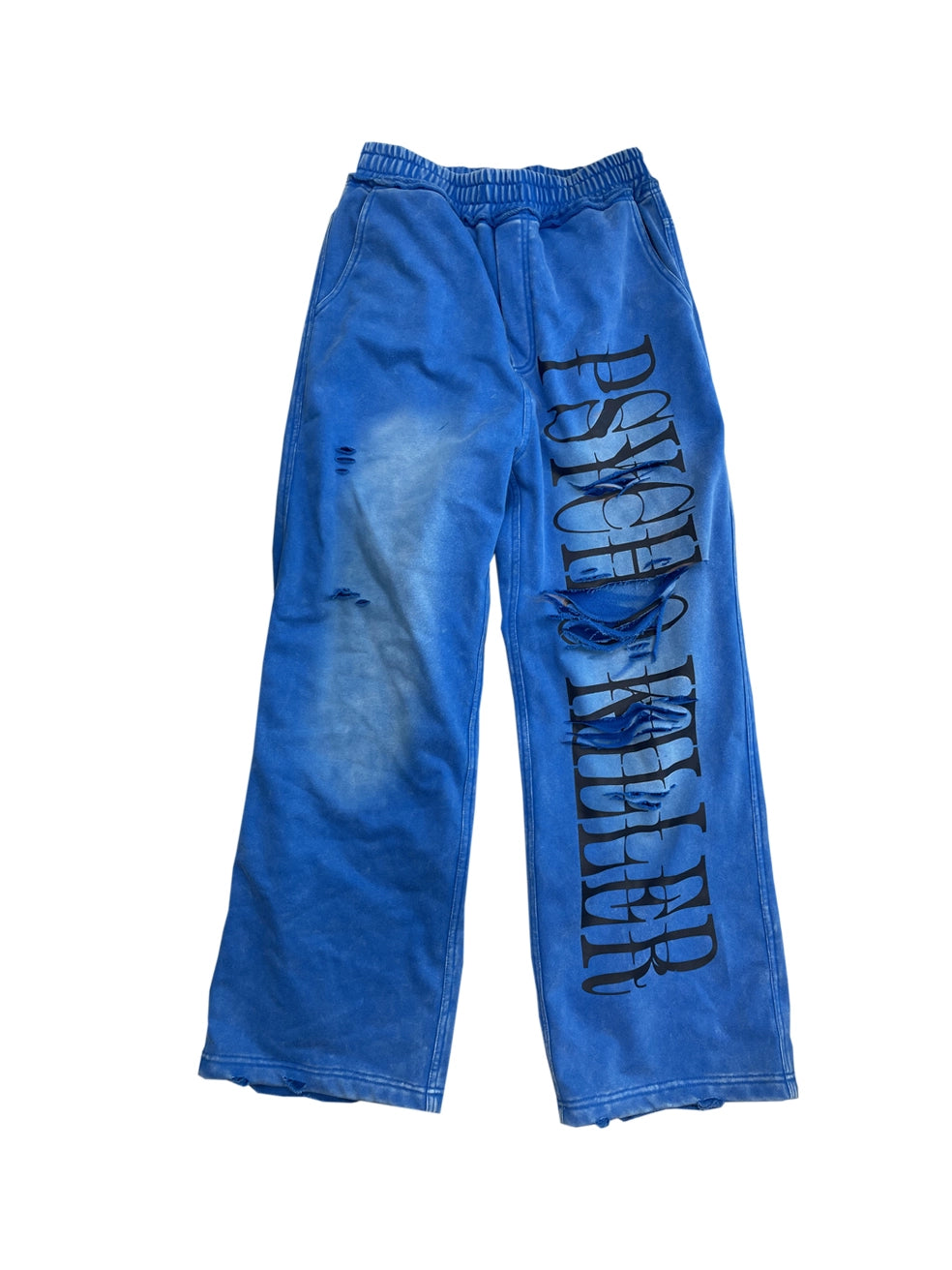 Print Washed Wide Leg Sweat Pants WN19084
