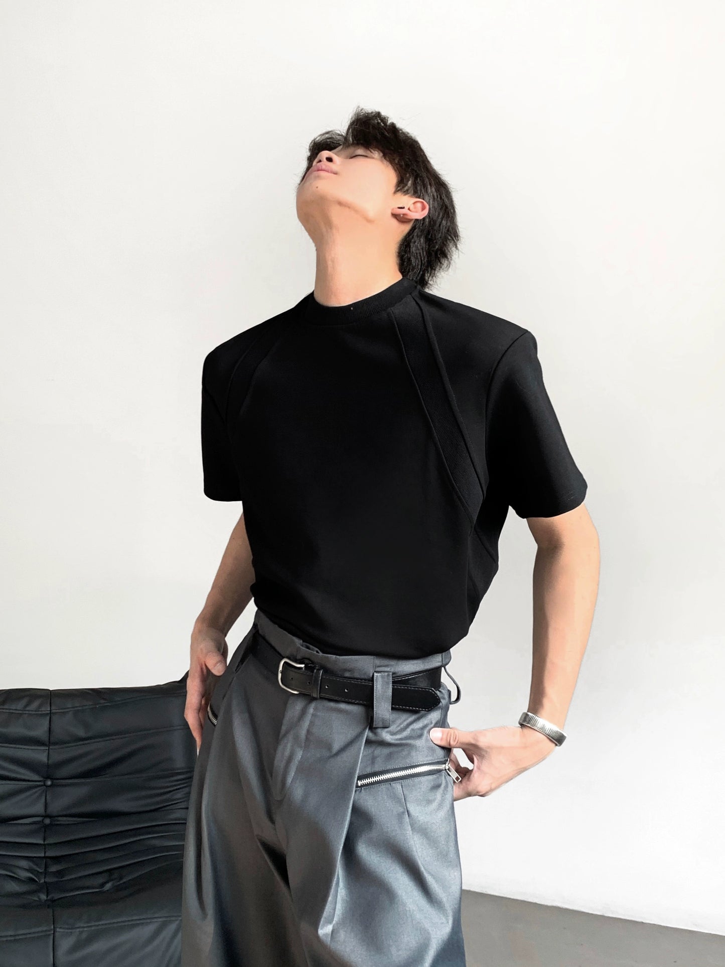 Deconstructed Patchwork Short Sleeve T-Shirt WN20086