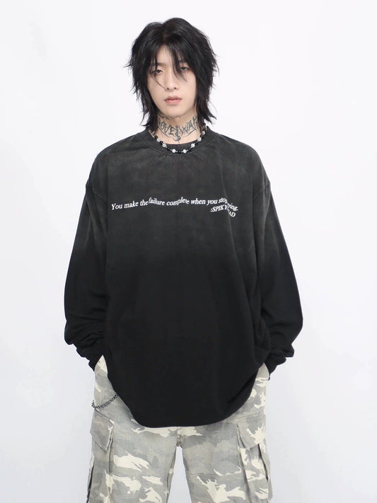 Oversize Washed Long Sleeve T-shirt WN8349