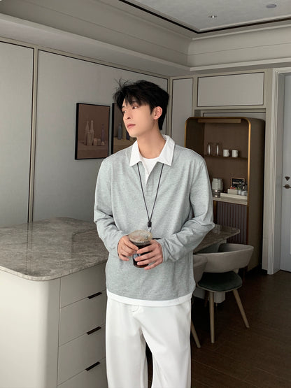 Fake Layered Long Sleeve T-Shirt WN20488