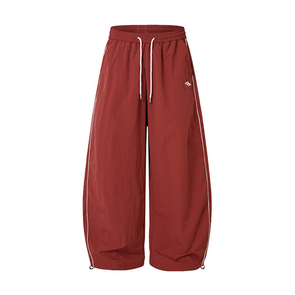 Drawstring Side Stripe Wide Leg Sporty Pants WN27792