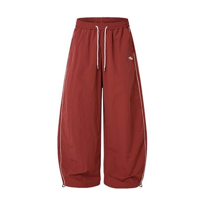 Drawstring Side Stripe Wide Leg Sporty Pants WN27792