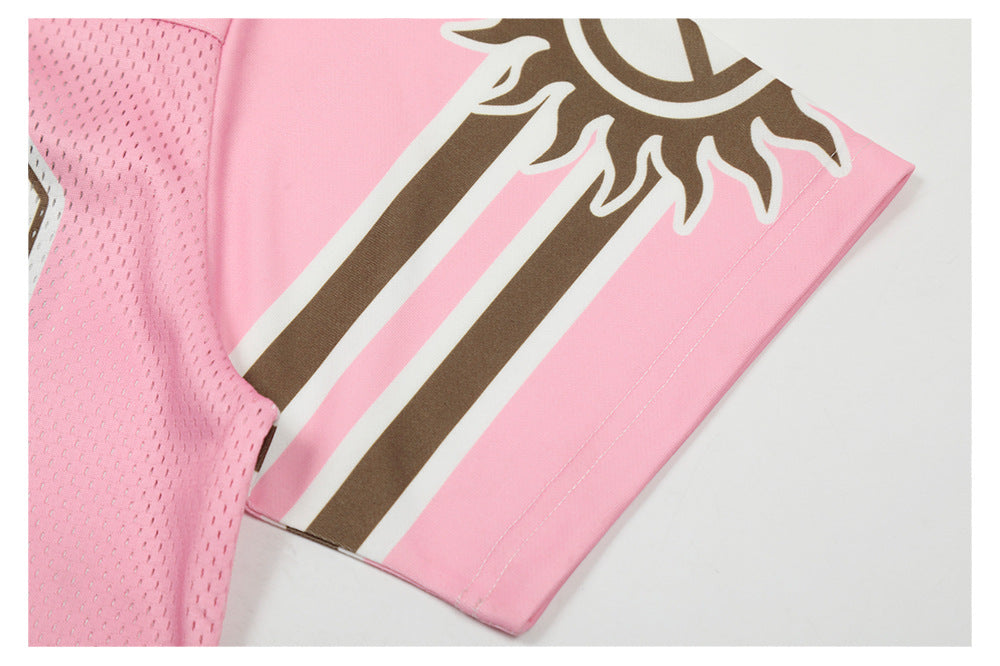 Sporty Flame Number Graphic Short Sleeve T-Shirt WN26464