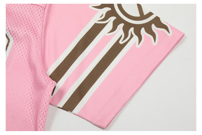 Sporty Flame Number Graphic Short Sleeve T-Shirt WN26464