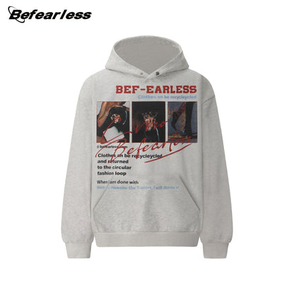 Photo Graphic Letter Print Hoodie WN23589
