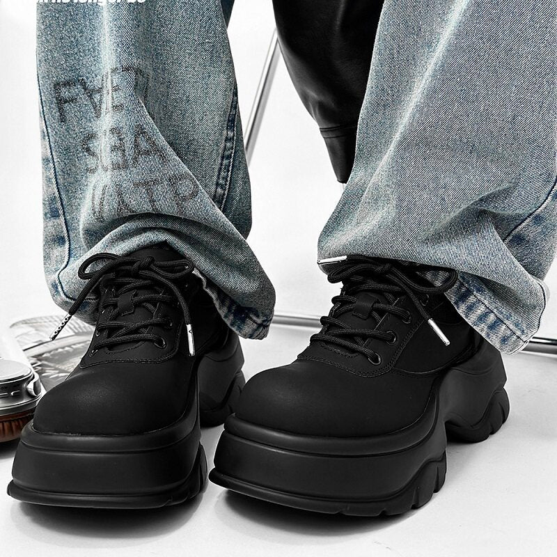 Platform Thick Sole Lace-Up Sneakers WN24513