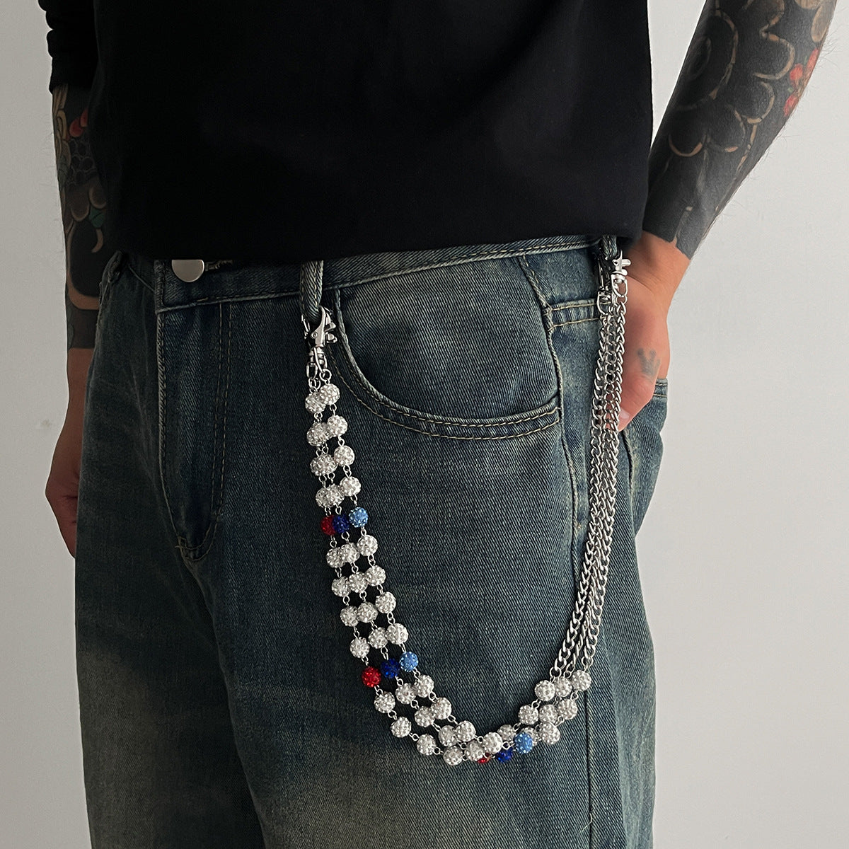 Clay Bead Ball Pants Chain WN21059