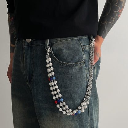 Clay Bead Ball Pants Chain WN21059