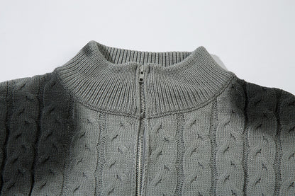 Colorblock Spray Paint Patchwork Oversize Knit Cardigan WN11442