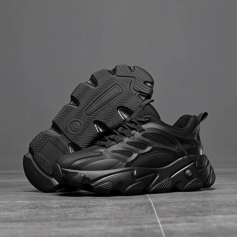 Thick Sole Mesh Lace-Up Sneakers WN22374