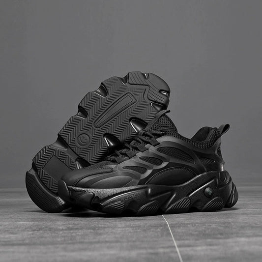 Thick Sole Mesh Lace-Up Sneakers WN22374