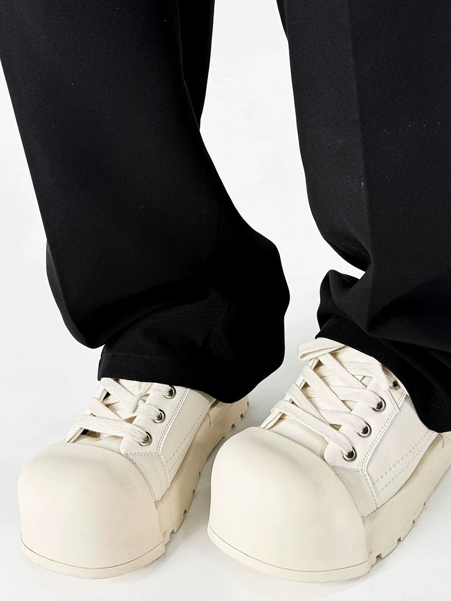 Chunky Plain Leahter Sneakers WN19117