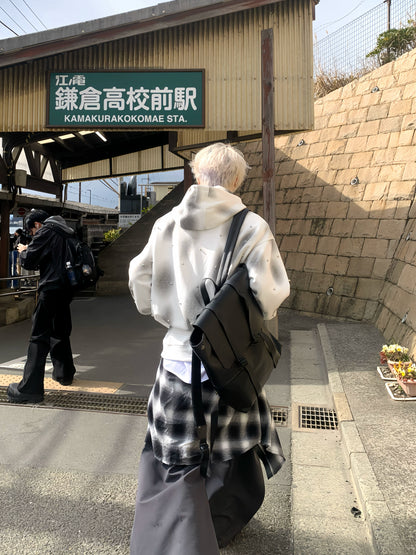 Washed Studs Heavyweight Zipper Hoodie WN19897