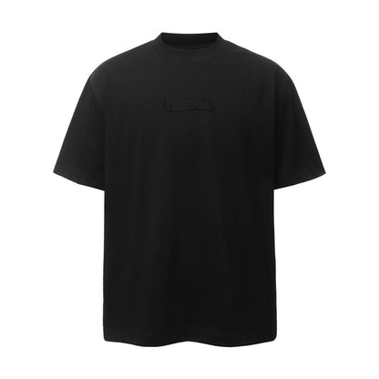 Letter Applique Embroidery Oversize Short Sleeve T-Shirt WN26856