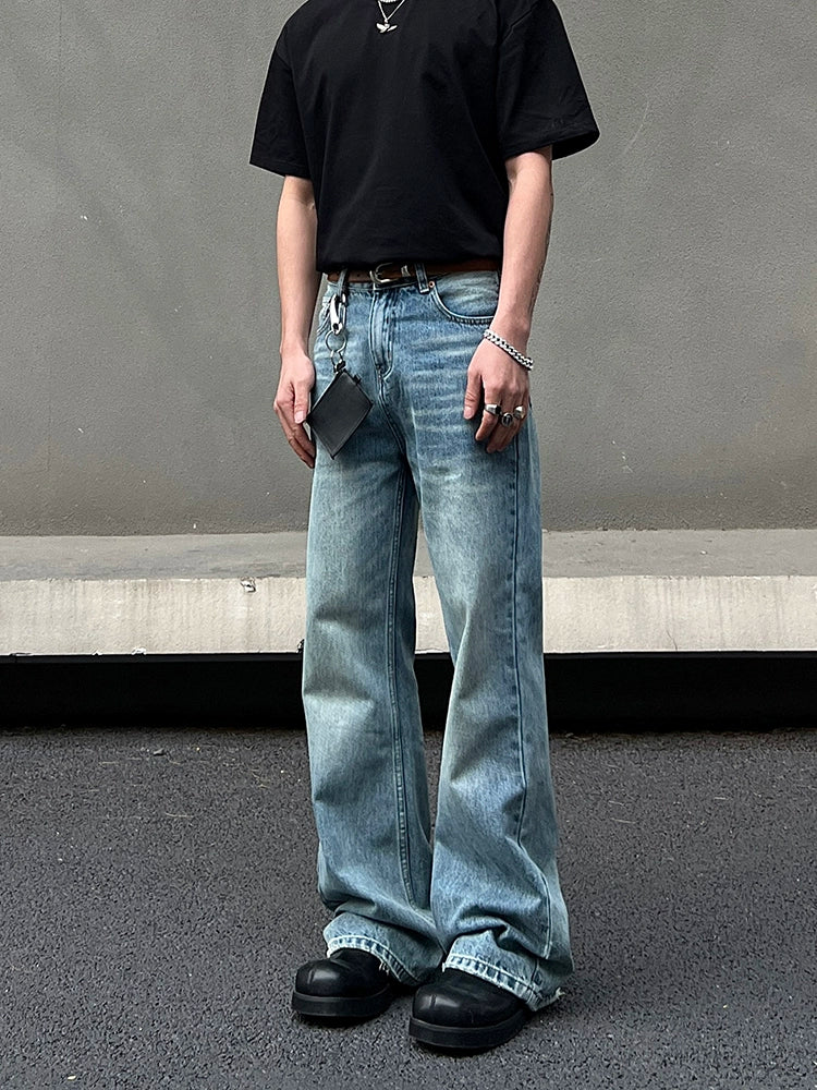 Longer Hem Straight Denim Jeans WN19487