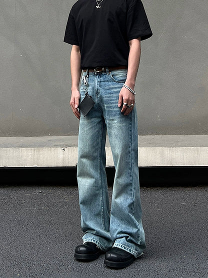 Longer Hem Straight Denim Jeans WN19487