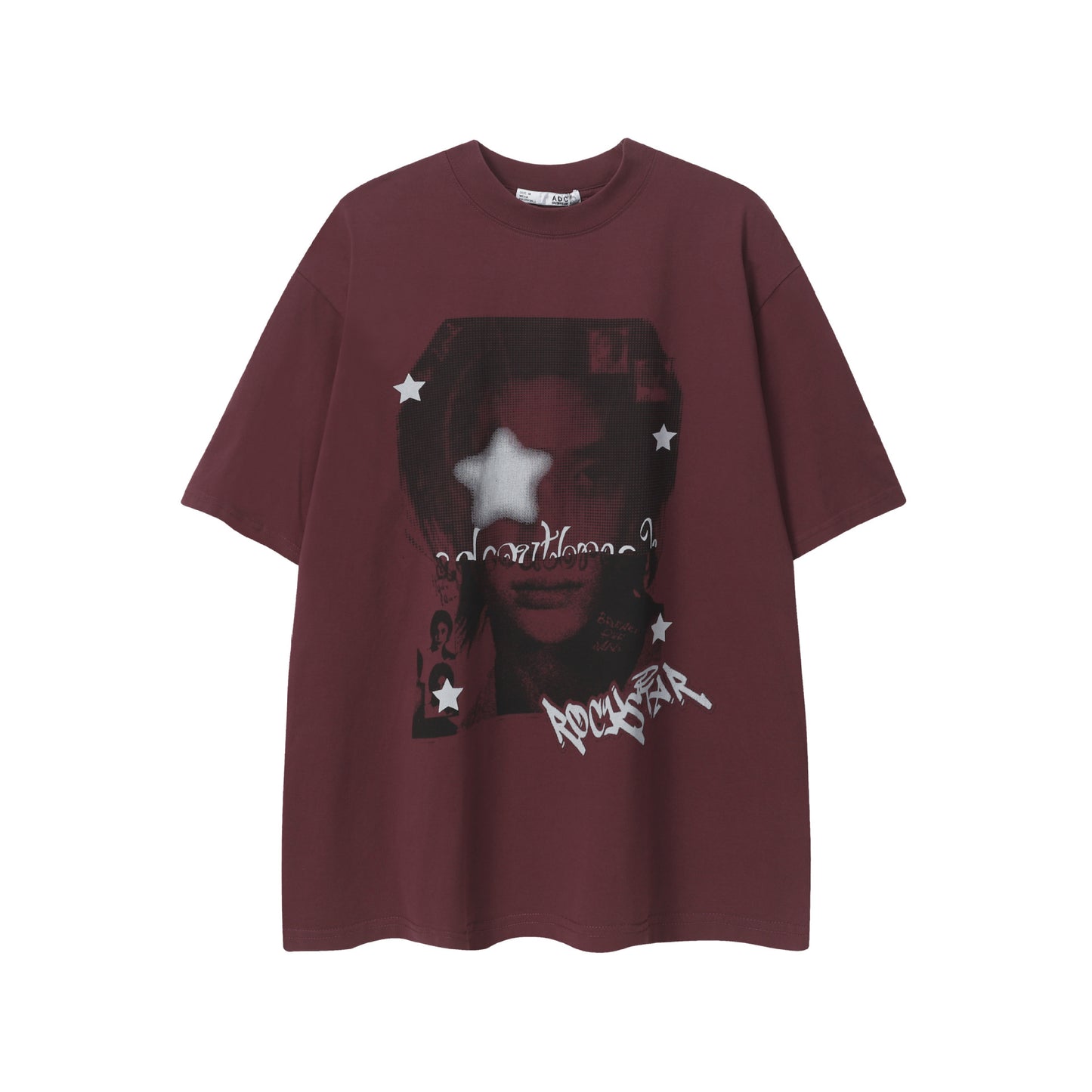 Oversize Portrait Print Short Sleeve T-Shirt WN25380