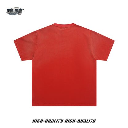 Washed Digital Graphic Short Sleeve T-Shirt WN26511