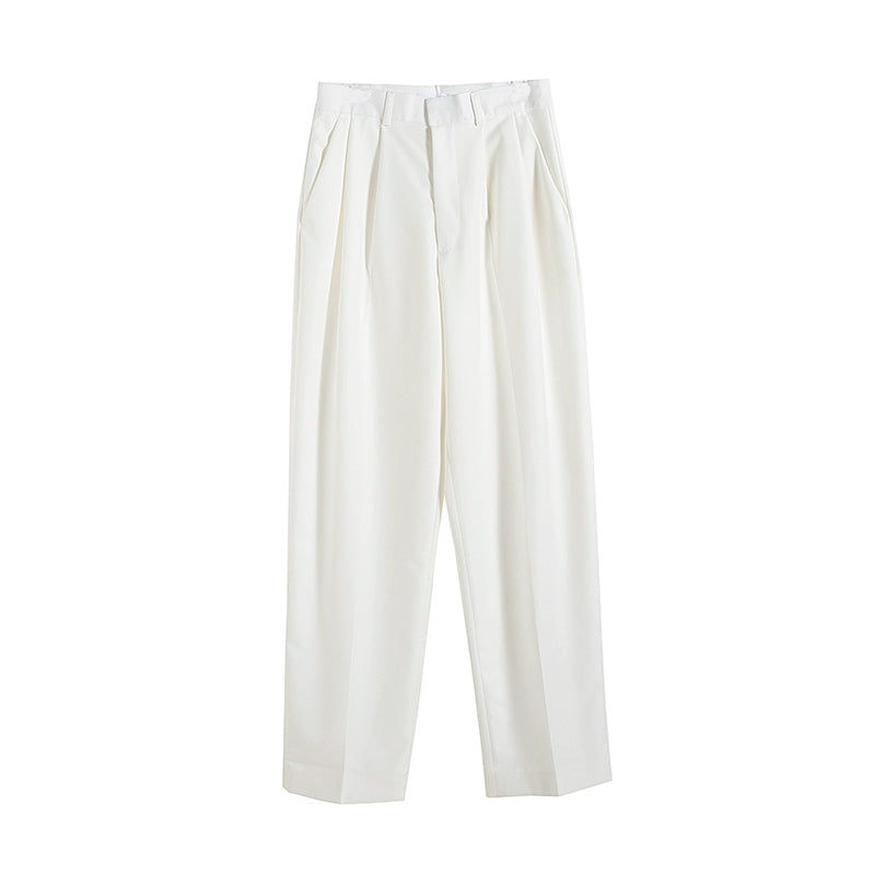Belted Opaque Straight Leg Pants WN21543