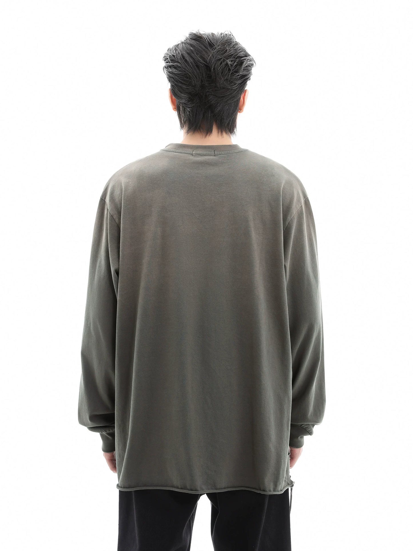 Washed Gradient Long Sleeve T-Shirt WN10389