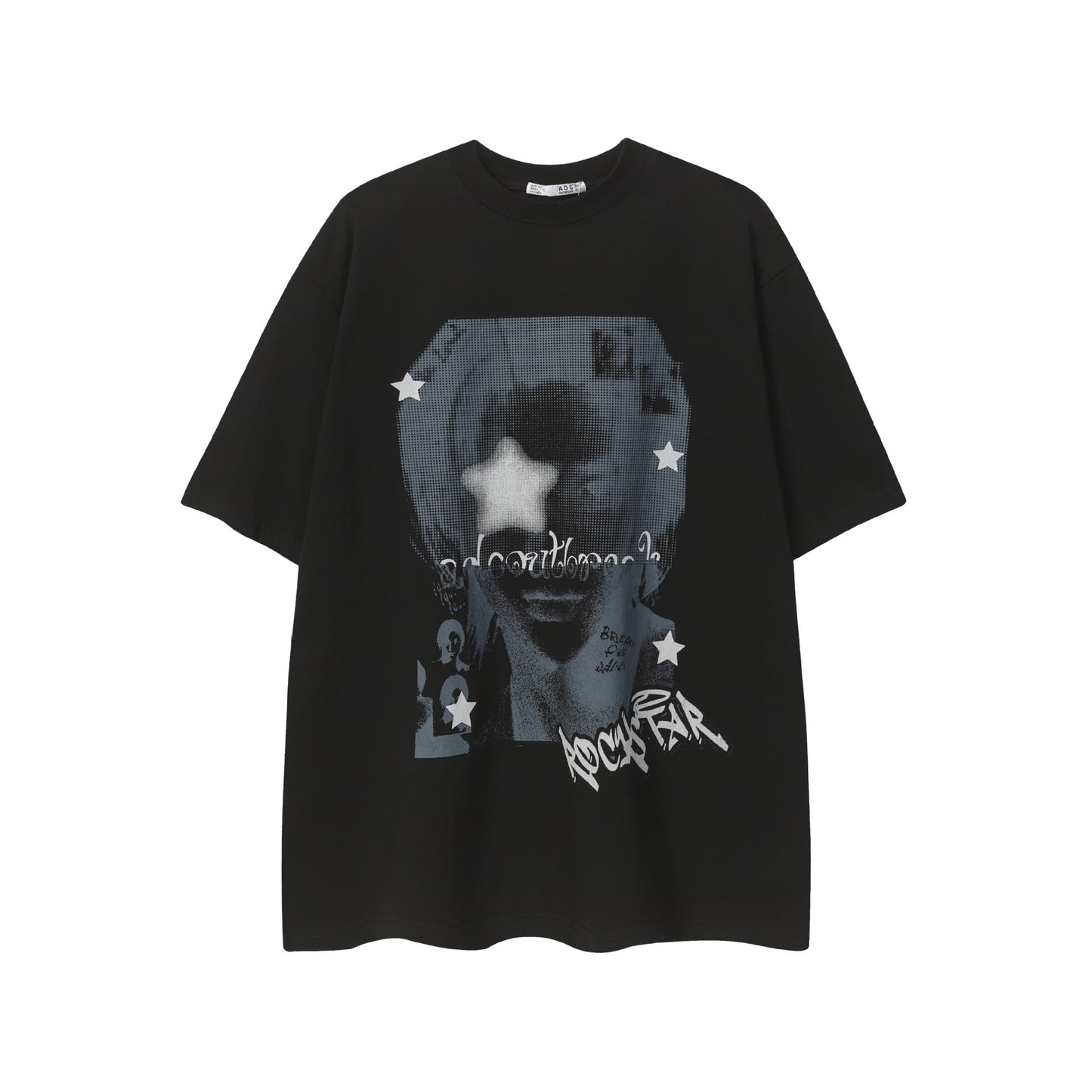 Oversize Portrait Print Short Sleeve T-Shirt WN25380