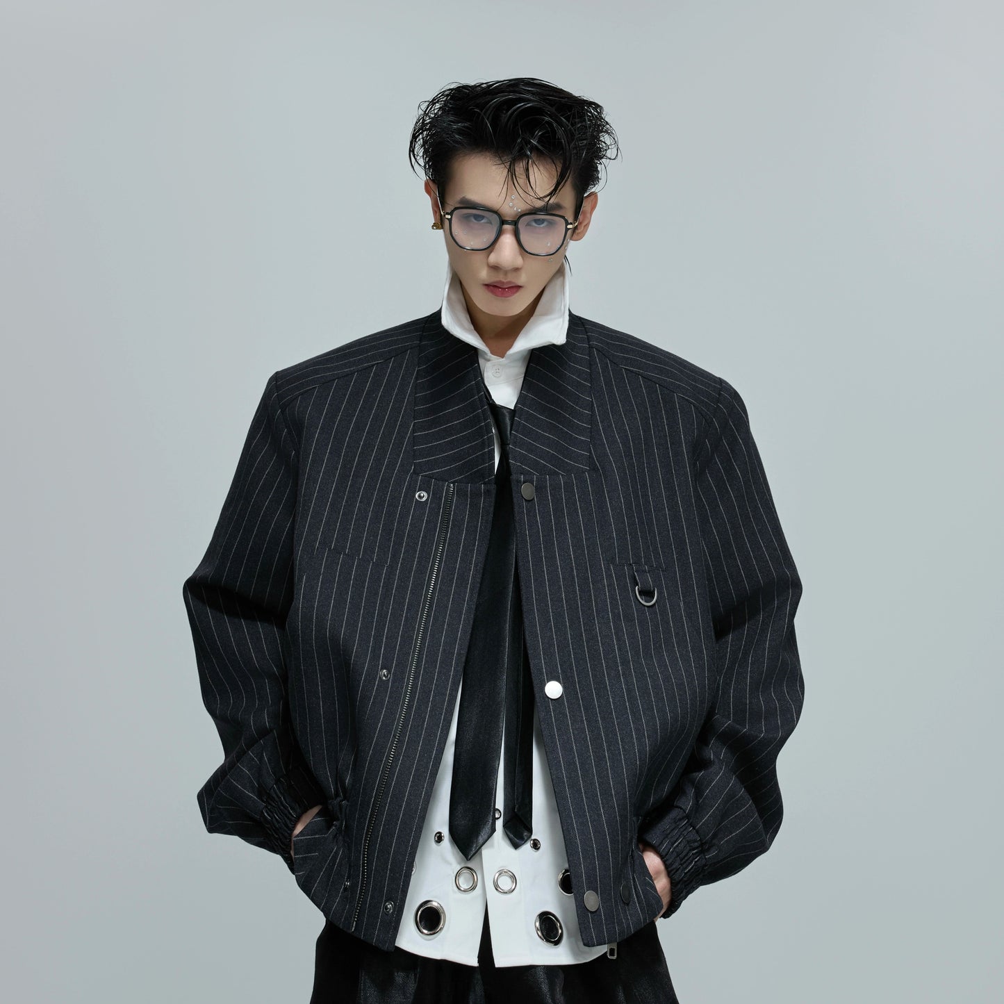 Structured Standing-Collar Jacket WN21694