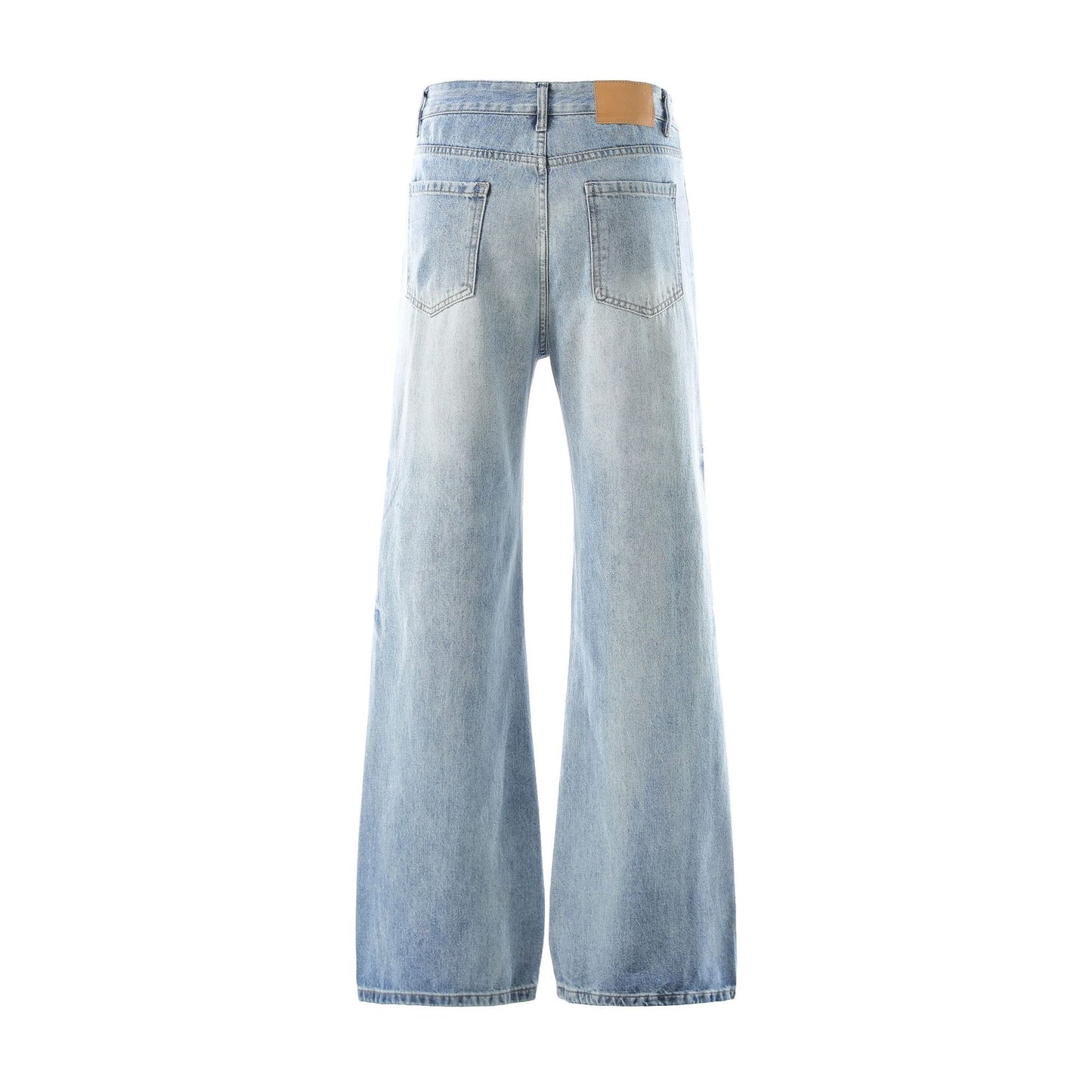Washed Damage Flare Denim Jeans WN26095