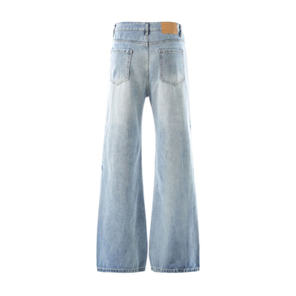 Washed Damage Flare Denim Jeans WN26095