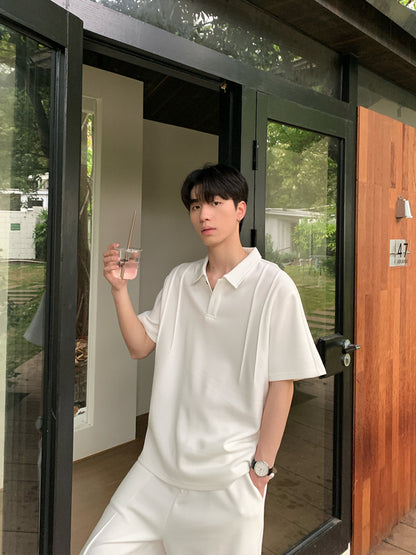 Short Sleeve Polo Shirt & Half Pants Setup WN24927