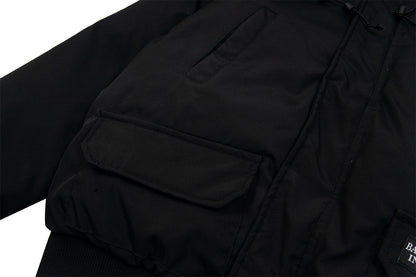 Fur Collar Hooded Workwear Padded Jacket WN11558