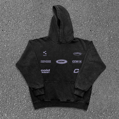 Graphic Print Oversize Hoodie WN15799