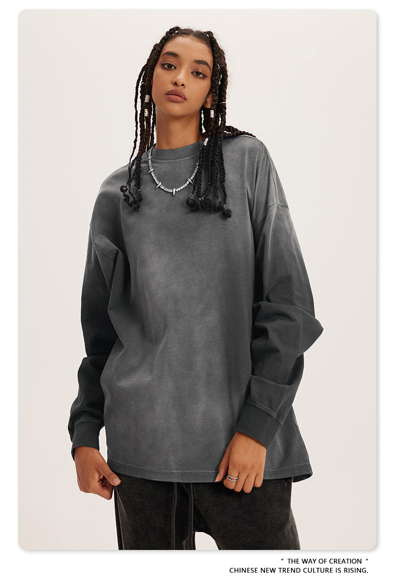 Oversize Washed Long-sleeve t-shirt WN6051