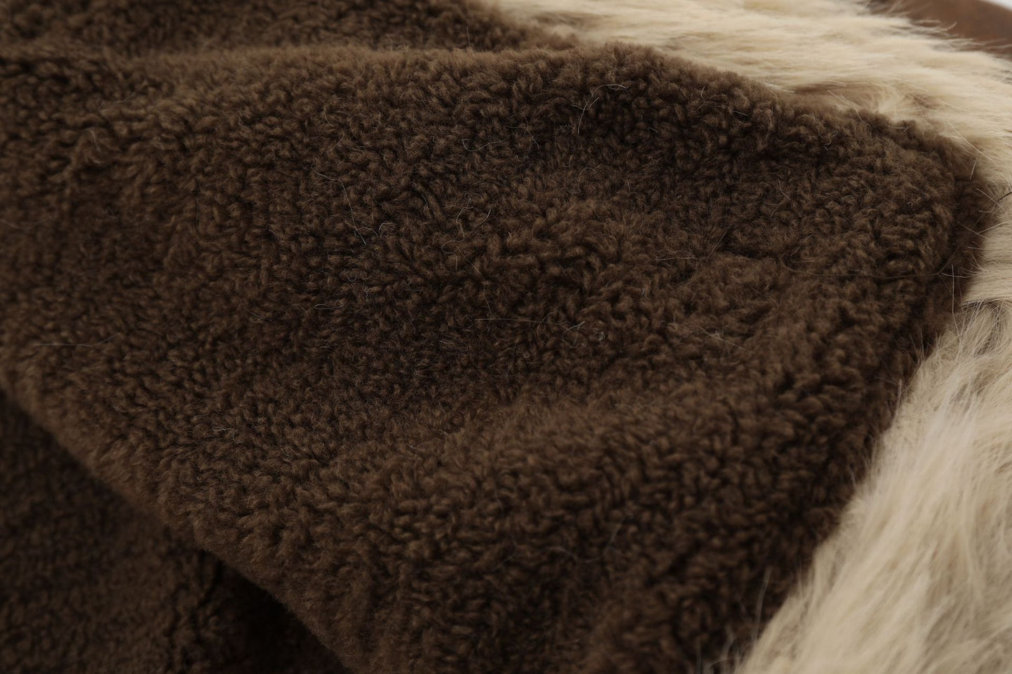 Suede Fleece Lining Furry Jacket WN10993