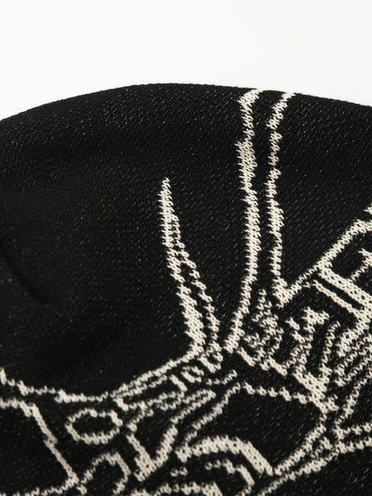 WN27456 Flyerrer Yuemo organic bone floral ice silk hat, subculture dark high street breathable versatile melon skin hat WN27456