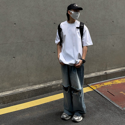 Cotton Basic Oversize Short Sleeve T-Shirt WN24365
