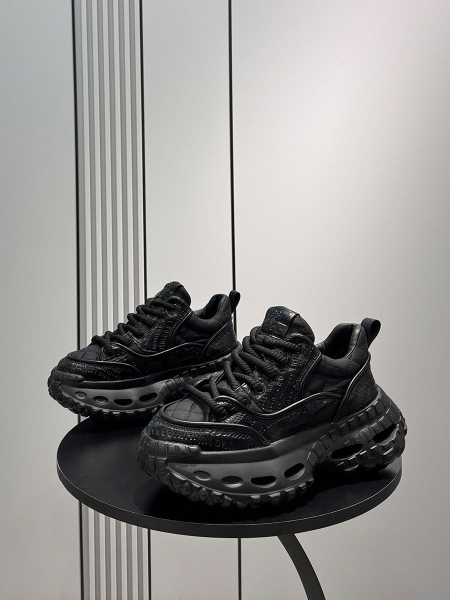 Embroidery Rope Lace Chunky Sole Sneakers WN24579