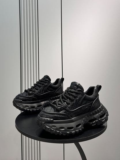 Embroidery Rope Lace Chunky Sole Sneakers WN24579