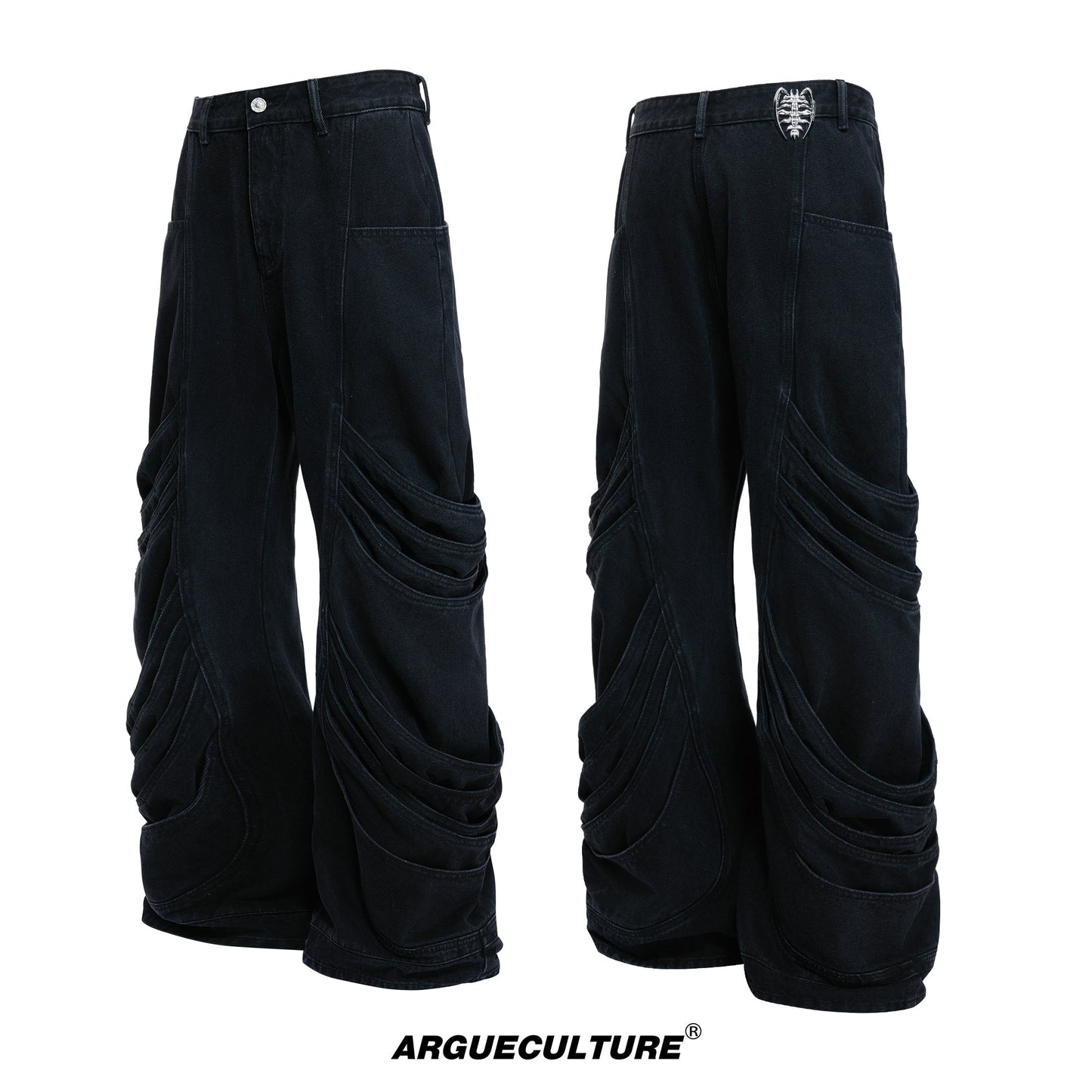 Heavy Craft Deconstruct Wash Stacked Straight Denim Jeans WN23327