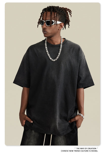 Washed Oversize Short-sleeve T-shirt WN6443