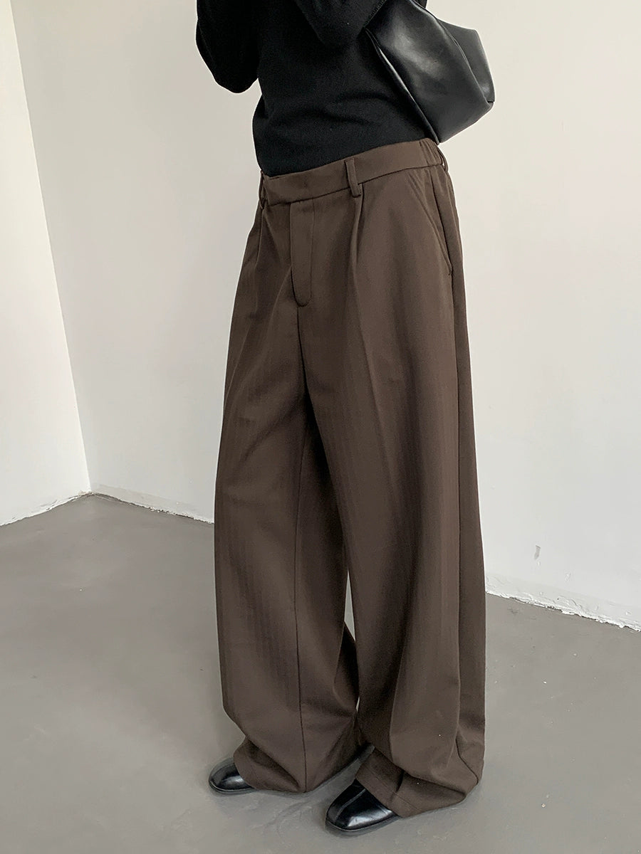 Wool Blend Wide-Leg Trousers WN9675