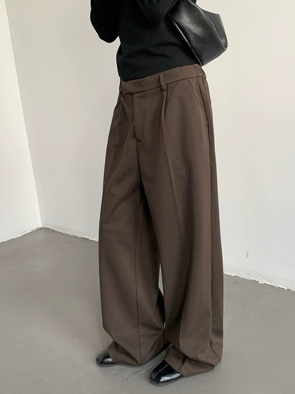 Wool Blend Wide-Leg Trousers WN9675