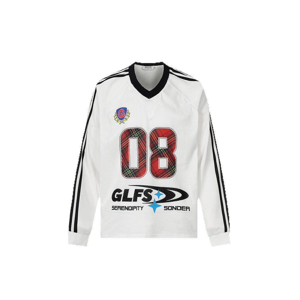 Oversize Mesh Sporty Number Long Sleeve T-Shirt WN26536