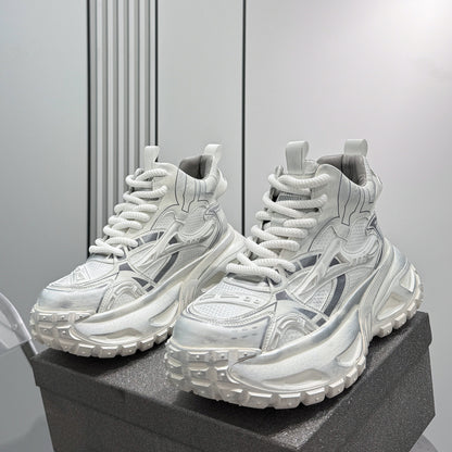 Mesh Panel High-Top Chunky Sole Sneakers WN24608