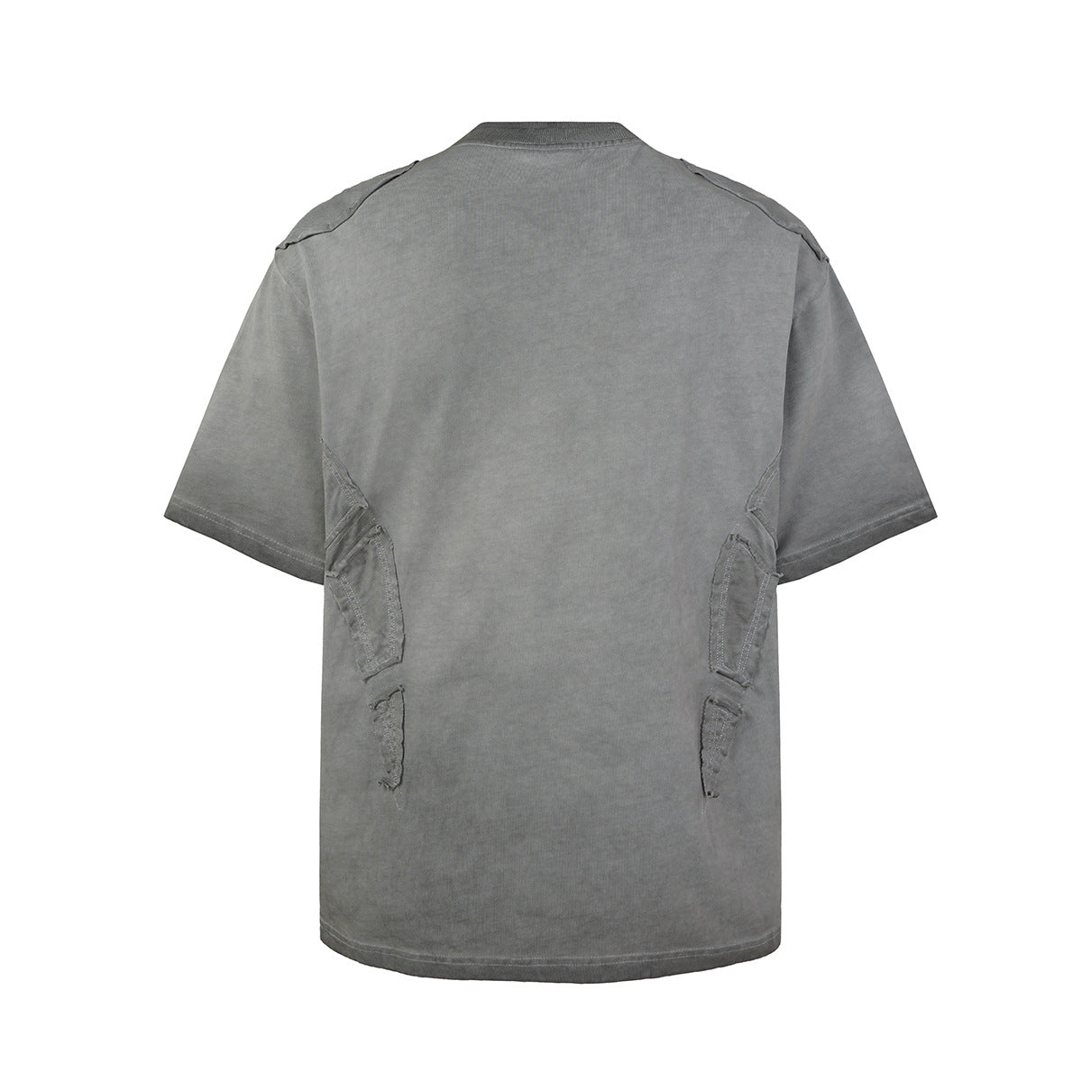 Utility Patchwork Washed Damage Short Sleeve T-Shirt WN25676